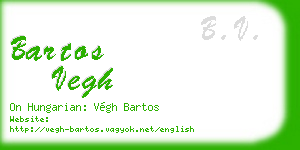 bartos vegh business card